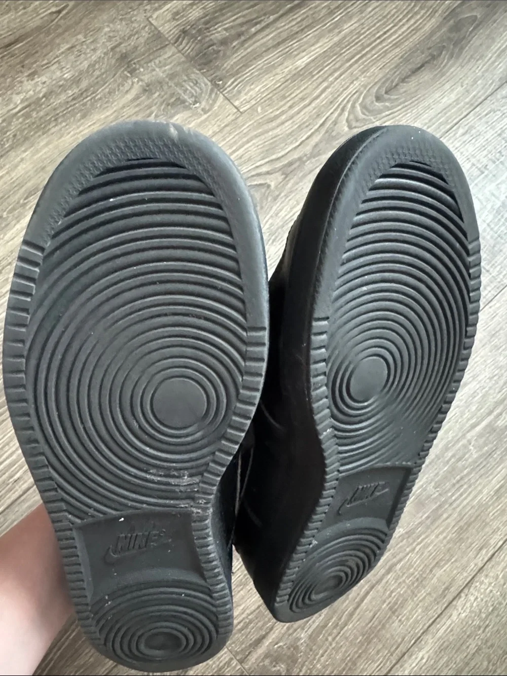 Nike Men’s All-Black Low-Top Leather Sneakers